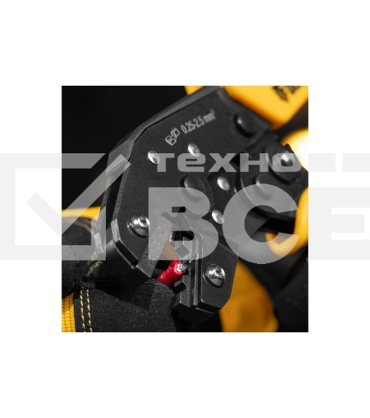 Клещи для обжима неизолированных наконечников Denzel НК и НВ, разъемов РП, 0,25 - 2,5 мм2