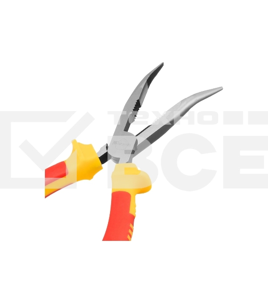 Длинногубцы Matrix изогнутые insulated 200 мм, двухкомпонентные рукоятки