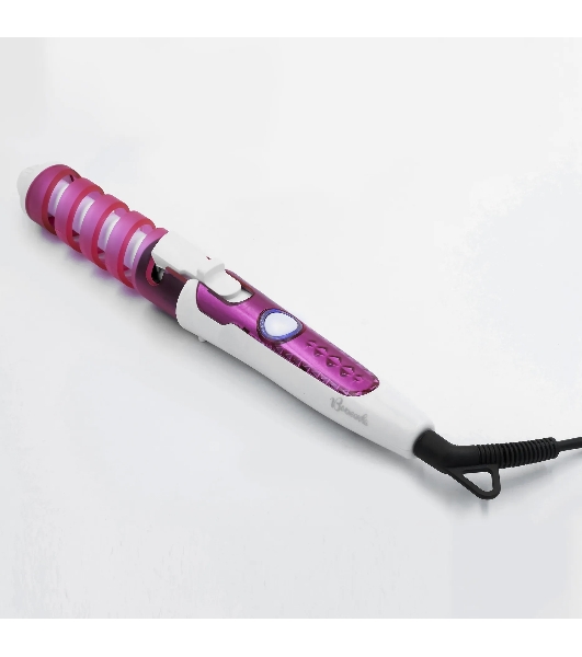 Щипцы для завивки волос Волжанка ПЛК-005 розовый/белый, 19 мм, 200 °C, 1 режим