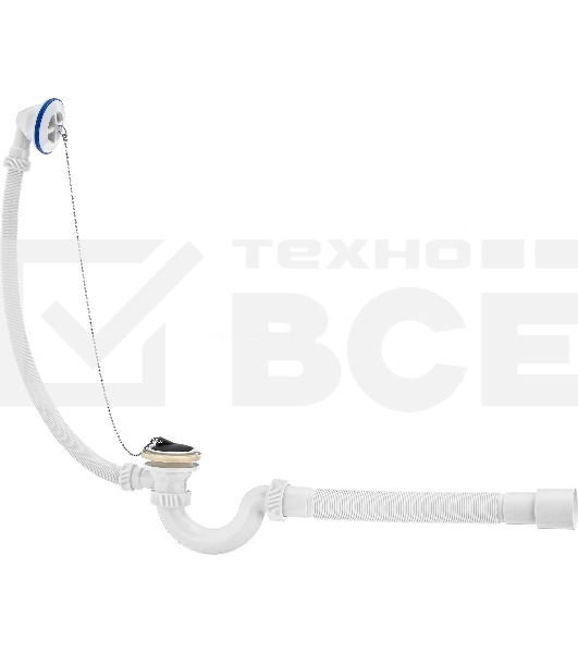 Сифон МИНИ ЭЛИТ для ванн с гофротрубой, пластиковые чашки D40/50