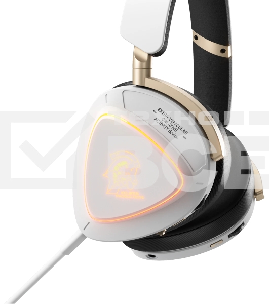 Гарнитура ASUS ROG Delta II KJP белый, беспроводная + проводная, Bluetooth, подсветка, совместимость с PS5, Xbox