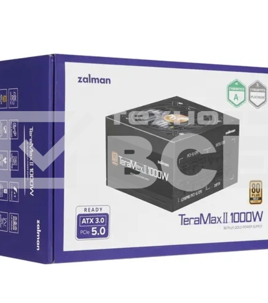 Блок питания Zalman TeraMax II, 1000Вт, 80 PLUS Gold, 120мм, модульный, черный