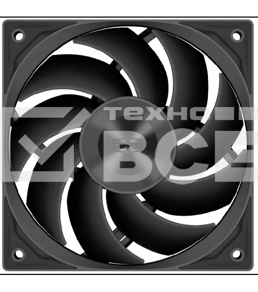 Кулер для ПК PCCooler F5R120 BK 3IN1 черный (120x120x25mm, 4-pin PWM, 46CFM, 26.88dBA, 1800RPM, 3pcs)