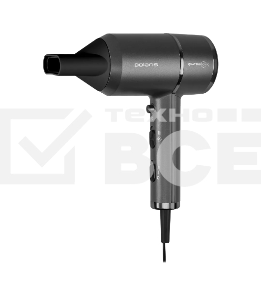 Фен Polaris PHD 2044Ti Quattro Ionic 1900 Вт, графитовый