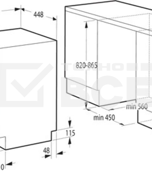 Встраиваемая посудомоечная машина Gorenje GV572D10, черный, 44.8 см, 11 компл., 44 дБ, класс A+++