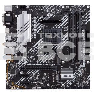 Материнская плата ASUS PRIME B550M-A WIFI II, AM4, AMD B550, 4xDDR4, 4xSATA, 2xM.2, 1xPCI-E 4.0 x16, 2xPCI-E x1, 1xDVI-D, 1xHDMI, 1xVGA, 1x 1Gb LAN, 2xUSB-A 3.2 Gen 2, 4xUSB-A 3.2 Gen 1, 3x3.5 мм, 7.1, Micro-ATX