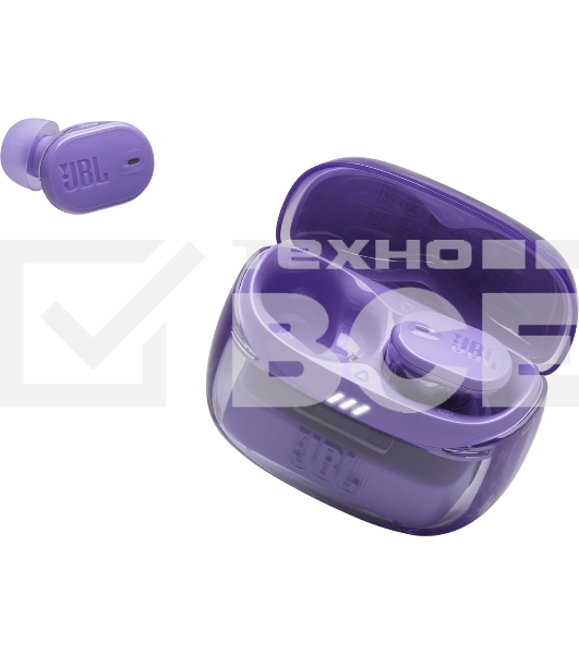 Наушники JBL, модель Tune Buds 2 Ghost фиолетовый
