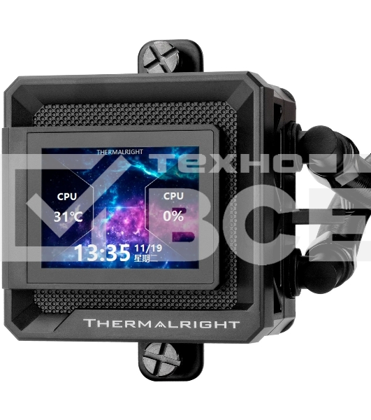 Водяное охлаждение для процессора Thermalright Frozen Warframe SE 240 ARGB Black (240mm, LED temp., Black, ARGB/ Fans: 2x120mm, 70.84CFM, 29.8dBA, 2000RPM/ Pump height 59mm, Rad thickness 27mm/ S: 1851, 1700, 1200, 115X, AM5, AM4)
