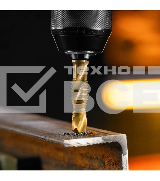 Сверло-метчик Denzel М12 х 1,75 мм, Р6М5