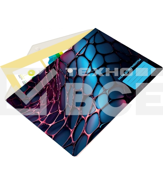 Конверт на кнопке Silwerhof Web A5 непрозрачный пластик 0.25мм