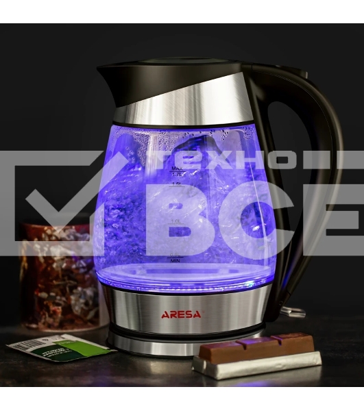 Чайник Aresa AR-3441 220-240В, 50 Гц, 2000 Вт, 1.7 л