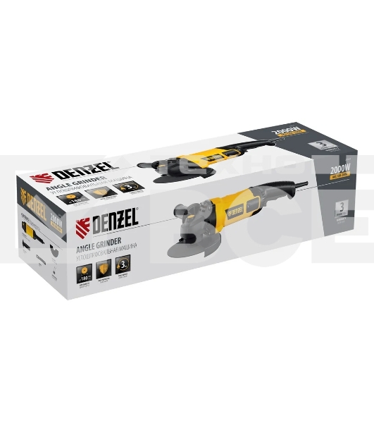 Машина шлифовальная угловая Denzel AGL180-2000, 2000 Вт, 180 мм, 8500 об/мин