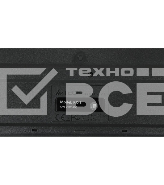 Комплект клавиатура+мышь A4Tech KK-3330 проводной, USB, 1200 DPI, чёрный