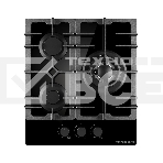 Варочная поверхность Kuppersberg FG 41 B, газ, High-Tech, 45 см, автоматический электроподжиг, газ-контроль, форсунки под сжиженый газ, SABAF конфорки, WOK конфорка, чугунные решетки, цвет черный, цвет фурнитуры черный, фото 1