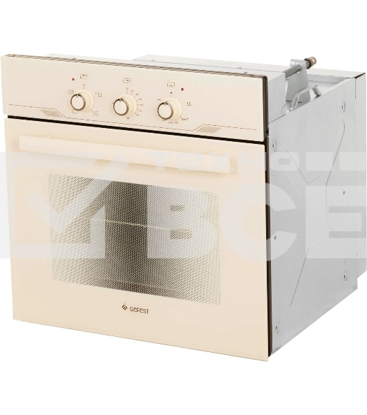 Встраиваеммый газовый духовой шкаф Gefest ДГЭ 621-01 В1, 52л, дверца с 2 стеклами, кремовый