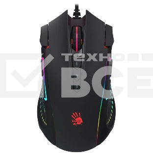 Мышь проводная A4Tech Bloody J90s черный, 8000 dpi, USB, кнопки - 12