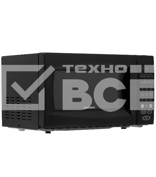 Микроволновая печь Starwind SMW4420 черный, 20 л, 700 Вт, переключатели - кнопки