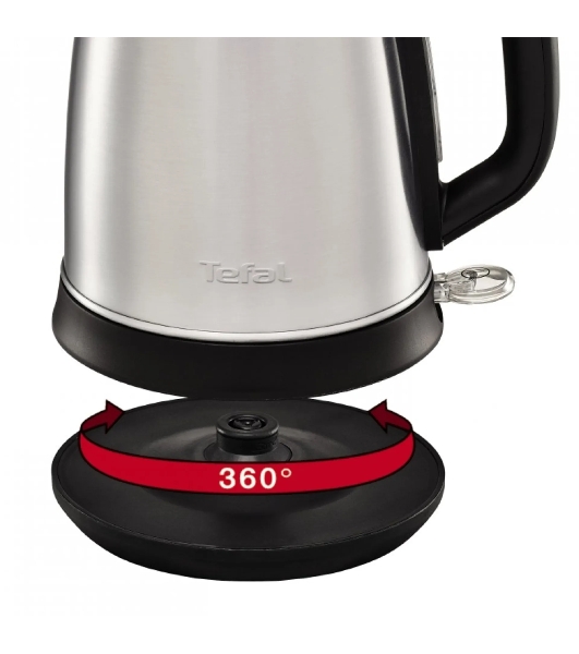 Электрочайник Tefal KI270D30 серебристый, 1.7 л, 2400 Вт, скрытый нагревательный элемент