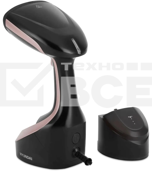 Отпариватель Hyundai H-HS02127 черный/розовый, 1650 Вт, 25 г/мин, 300 мл