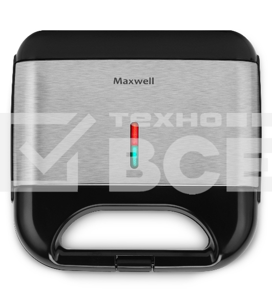Сэндвичница Maxwell MW-1553, 800Вт, стальной/черный