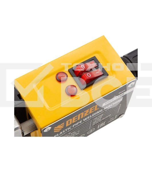 Аппарат для сварки пластиковых труб Denzel DWP-1500 1500Вт 260-300С компл насадок 20-63мм