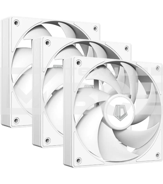 Комплект вентиляторов для корпуса ID-Cooling AF-125-W TRIO белый, 120 мм, 2000 об/мин, 29.85 дБ, 4 pin
