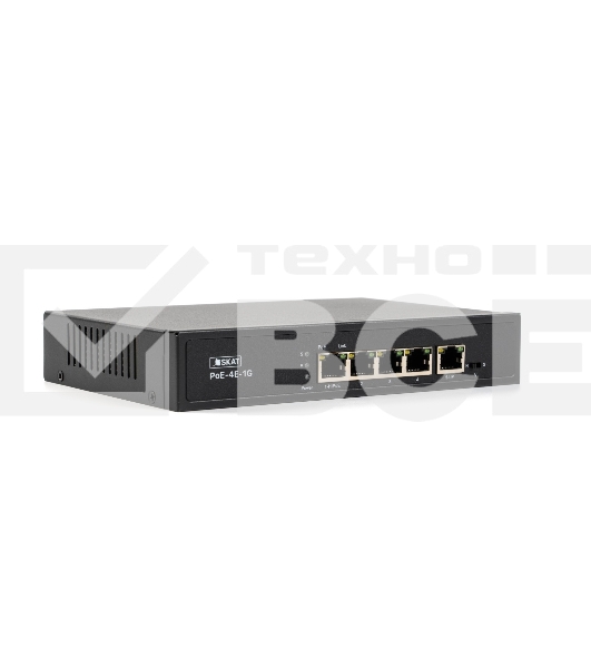 Коммутатор SKAT PoE-4E-1G PoE Plus 65Вт порты: 4-Ethernet 1-Uplink