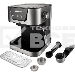Кофеварка рожковая Redmond RCM-M1513 серебристый/черный, исп. кофе - молотый, 1.5 л, 1050 Вт, 15 бар, фото5