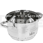 Кастрюля Lara LR02-581 SONATA 18x11,5 см, 2.9 л, 7-СТУПЕНЧАТОЕ ДНО, комбо-полировка, крышка, нержавеющая сталь, фото6