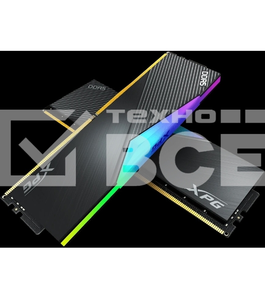 Оперативная память XPG Lancer, DDR5, 32Gb (2x16GB), 8000MHz, CL38, DIMM, с радиаторами, RGb черный