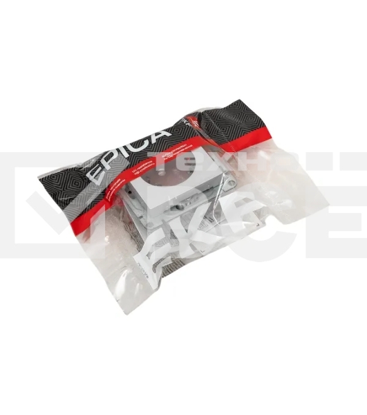 Механизм розетки EKF UP1-SOA-111 16А, с заземлением, со шторками, алюминий Эпика