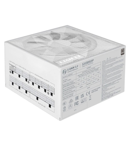 Блок питания ATX Lian Li S8P 8W, PLUS Platinum, 12VHPWR, full modular SX0850P White