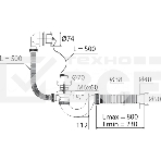 Сифон МИНИ ЭЛИТ для ванн с гофротрубой, пластиковые чашки D40/50, фото2