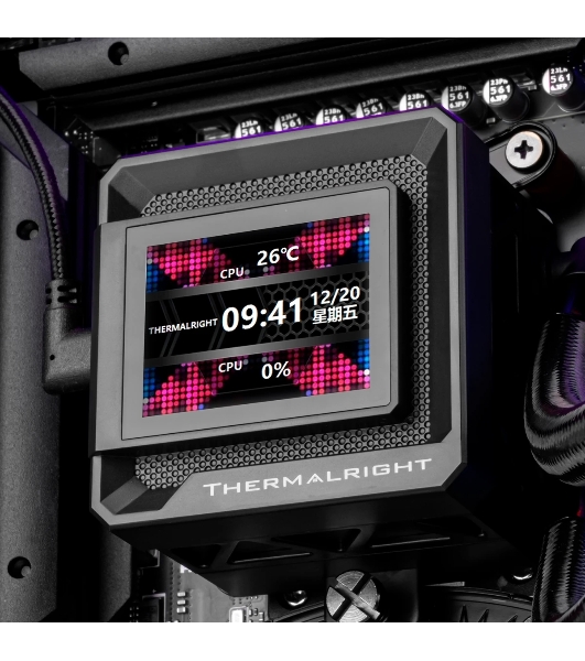 Система жидкостного охлаждения Thermalright Frozen Warframe SE 360 ARGB Soc-AM5/AM4/1151/1200/2066/2011/1700 черный 4-pin 29.6dB Al LCD Ret (F-WFRAME-SE-360-BL-ARGB)
