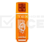 Флеш диск 4Gb USB Drive <USB2.0> Smartbuy Glossy series Orange (SB4GBGS-Or), фото 1