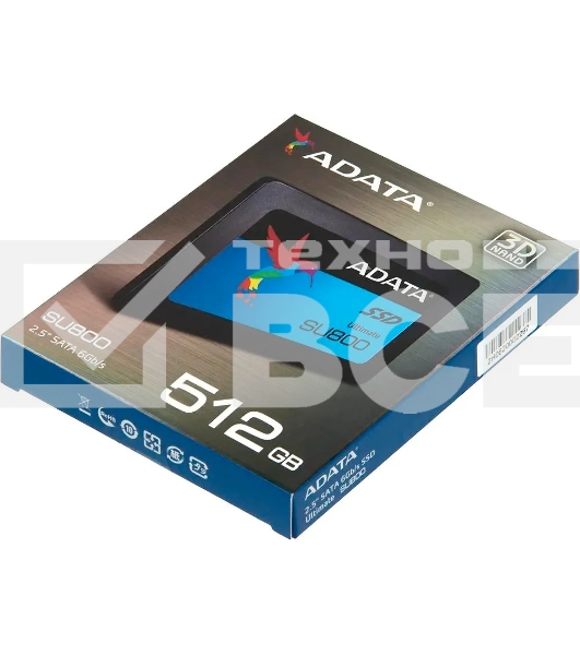 Накопитель SSD ADATA SU800, 512Gb, SATA III, 2.5