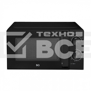Микроволновая печь BQ MWO-20004SM/W черный, 20 л, 700 Вт, переключатели - поворотный механизм