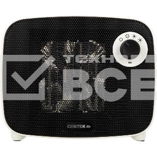 Тепловентилятор Centek CT-6023 белый/черный, 750/1500 Вт, 15 м2