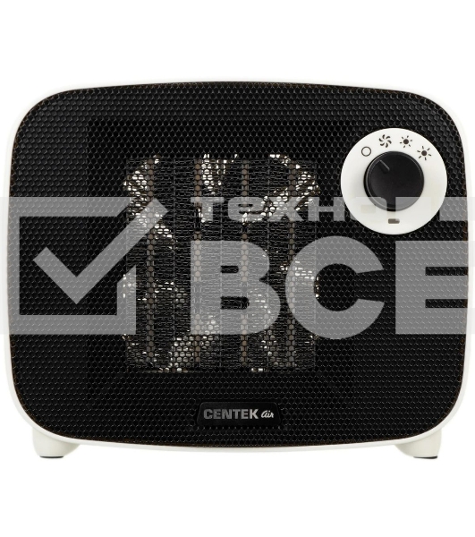 Тепловентилятор Centek CT-6023 белый/черный, 750/1500 Вт, 15 м2