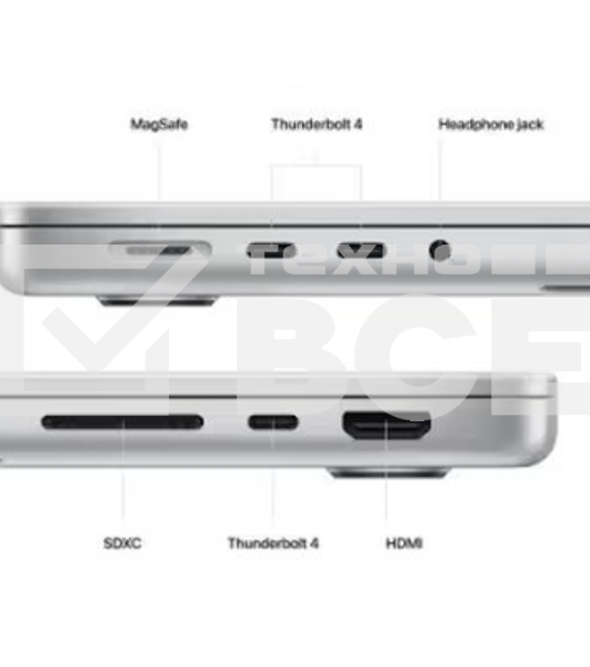 Ноутбук APPLE MacBook Pro 14 серебристый (M2 Pro/16Gb/1Tb SSD/MacOS) ((MPHJ3HN/A)) нужен переходник на EU