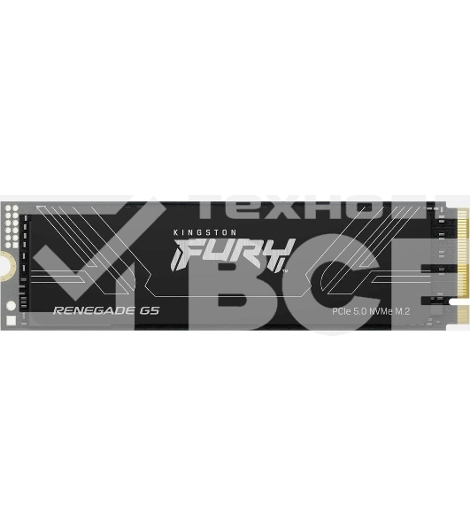 Твердотельный накопитель Kingston SSD Fury Renegade, 1024GB, M.2(22x80mm), NVMe, PCIe 5.0 x4, 3D TLC, R/W 14200/11000MB/s, IOPs 2 200 000/2 150 000, TBW 1000, DWPD 0.5 (12 мес)