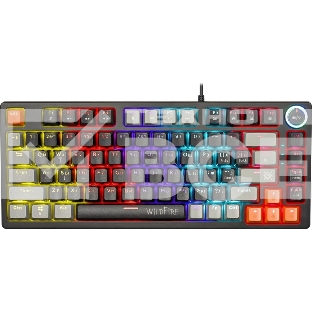 Механическая клавиатура Defender Wildfire GK-213 RU,чер/сер,82кн,TNT розов,1.5м_1