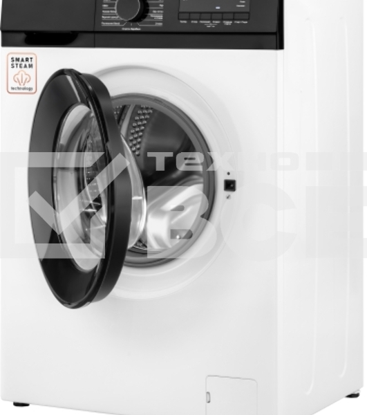 Стиральная машина Weissgauff WM 45106 Steam белая, загрузка фронтальная 6кг, 1000 об/мин., класс: A+