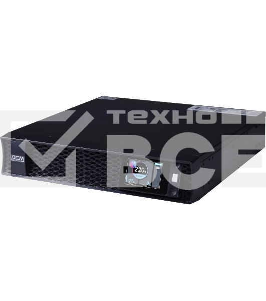 Источник бесперебойного питания Powercom Next, On-Line, 2000VA/2000W, Rack/Tower, 8*IEC320-C13 + 2*C19, LCD, Serial+USB, SmartSlot, подкл. доп. Бат.