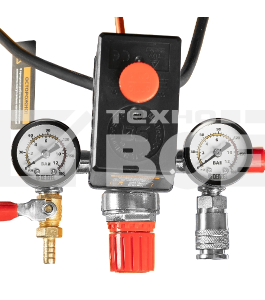 Компрессор воздушный Denzel BCV2200/100 рем. привод, 2,2 кВт, 100 л, 370 л/мин