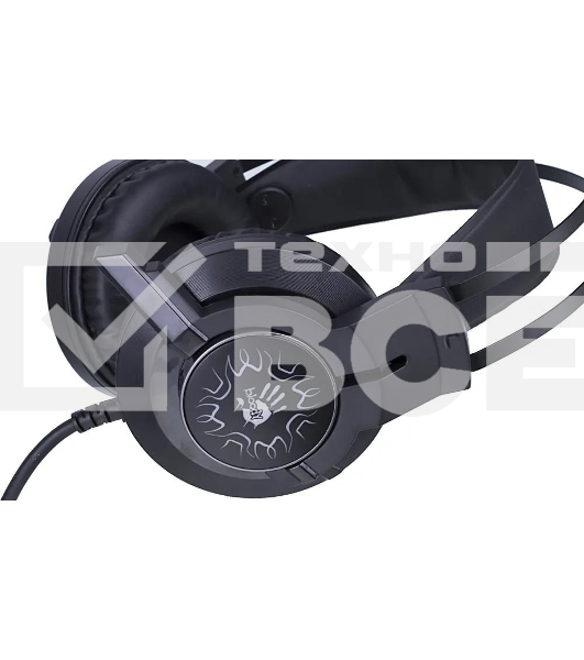 Гарнитура проводная с микрофоном A4 Bloody J437 черный 1.8м мониторные USB оголовье (J437)