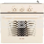 Встраиваеммый газовый духовой шкаф Gefest ДГЭ 621-01 В1, 52л, дверца с 2 стеклами, кремовый, фото 1