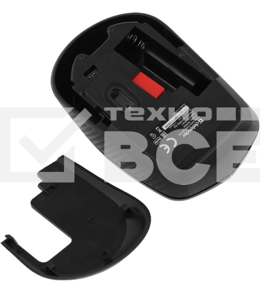 Мышь беспроводная Defender Tiana MB-055 черный, 1000 dpi, радиоканал, USB, кнопки - 3