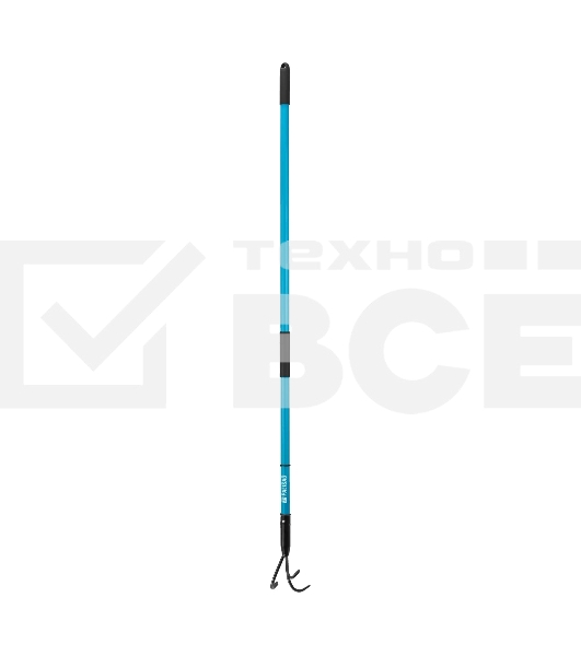 Рыхлитель Palisad трехзубый стальной, 110х1525 мм, фибергласовый черенок, ПВХ накладка, LUXE