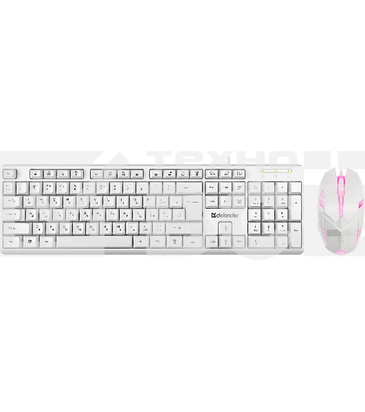 Клавиатура + мышка Defender LINE MOTION C-977 RU WHITE